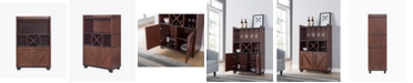 Furniture of America Glamdon Farmhouse Wine Cabinet